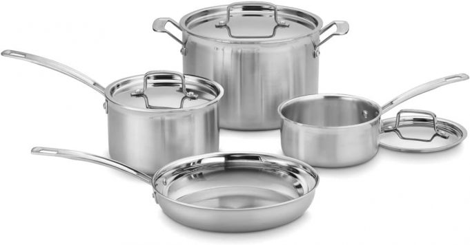 Cuisinart MCP-7NP1 Multiclad Pro Triple Ply 7-Piece Cookware Set Skillet