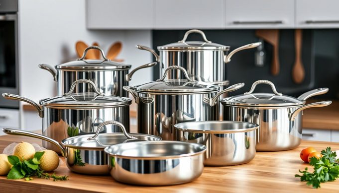 Non-stick stainless steel cookware