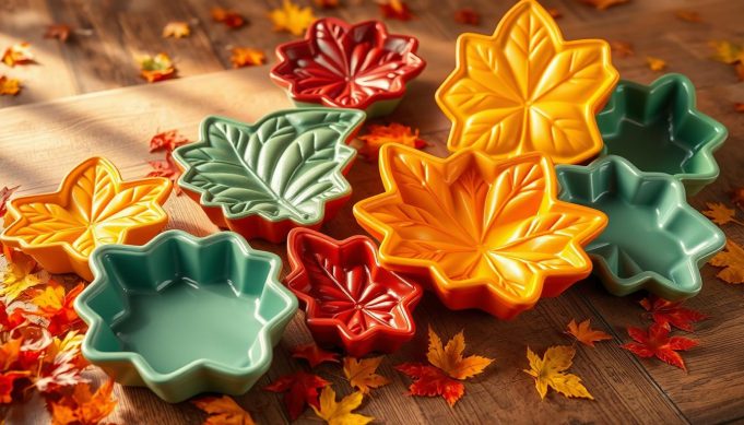 Autumn leaf-shaped baking pans