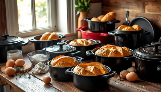 Cast iron Dutch ovens for baking