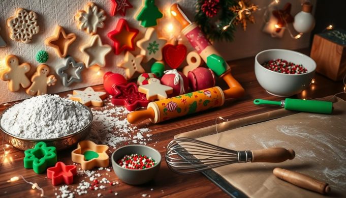 Christmas-themed baking tools