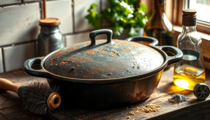 How to restore rusty cast iron pans