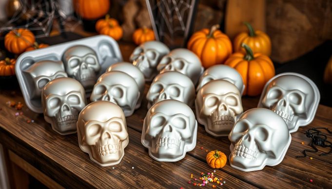 Skull cakelet pans for Halloween