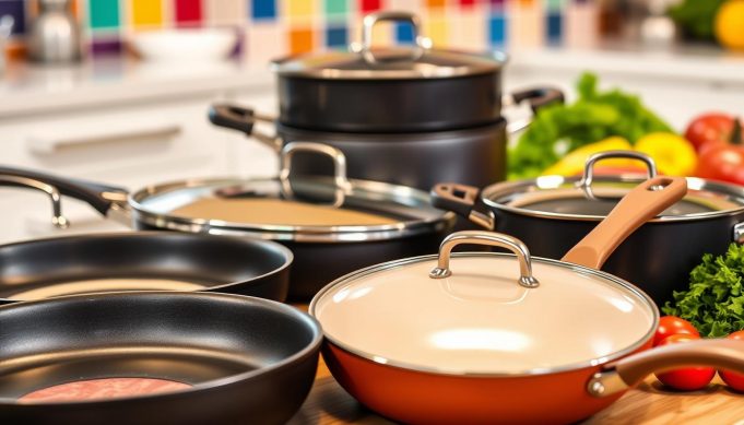 What is non-stick cookware made of?