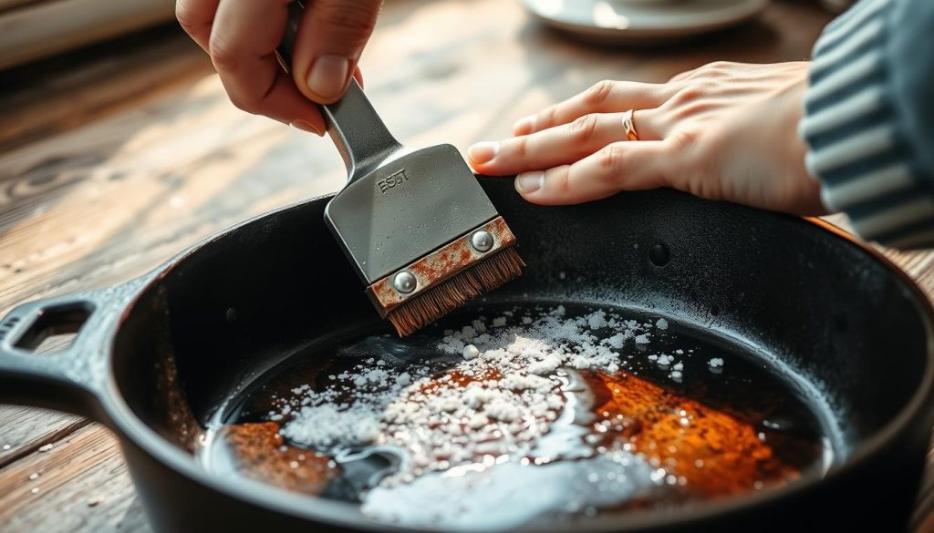 cast iron skillet cleaning