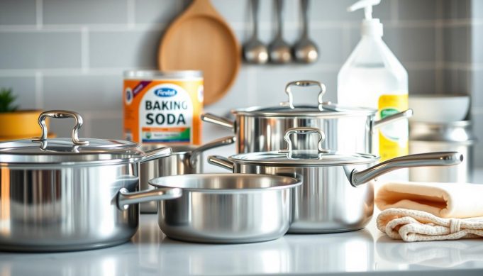 how to clean stainless steel pots and pans