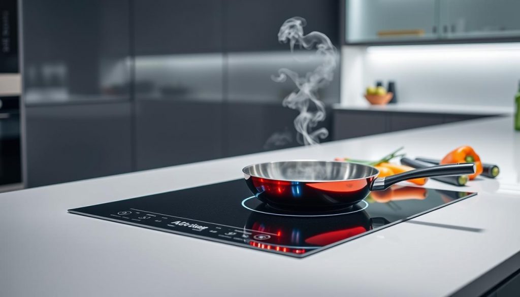 induction cooktop with non-stick pan