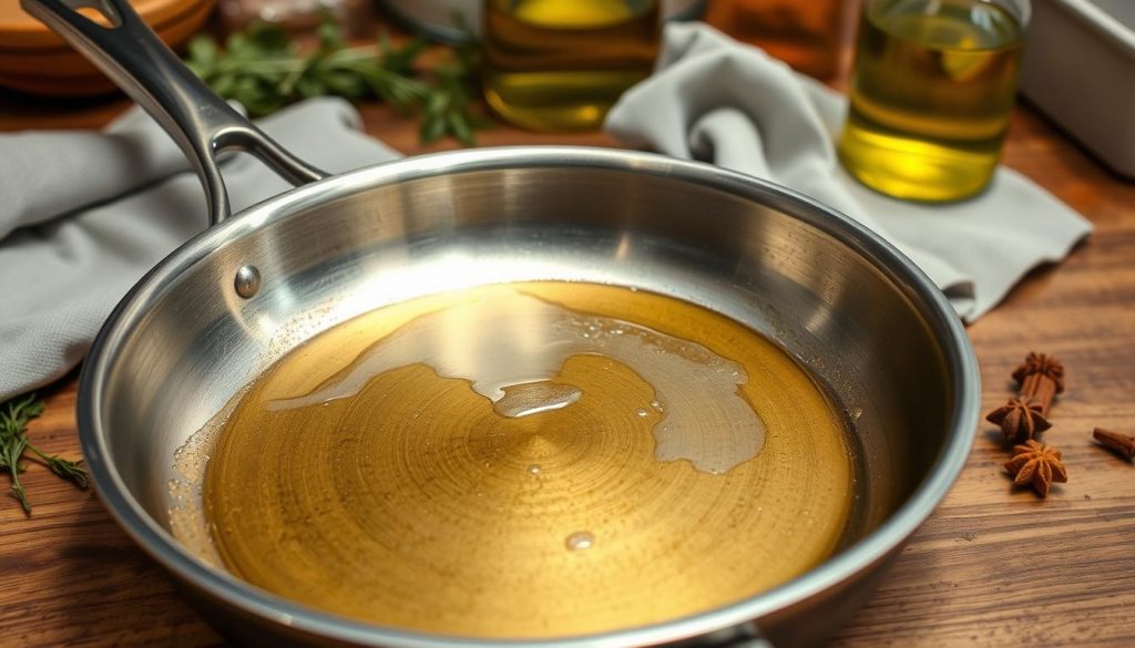 maintaining seasoned stainless steel cookware