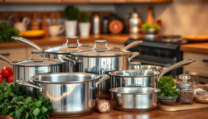 stainless steel pots and pans