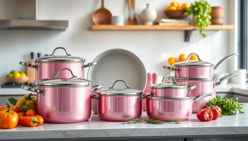 pink cookware set