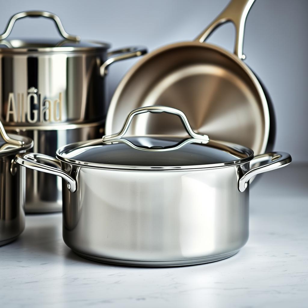 All-Clad stainless steel cookware known for premium quality All-Clad stainless steel cookware known for premium quality