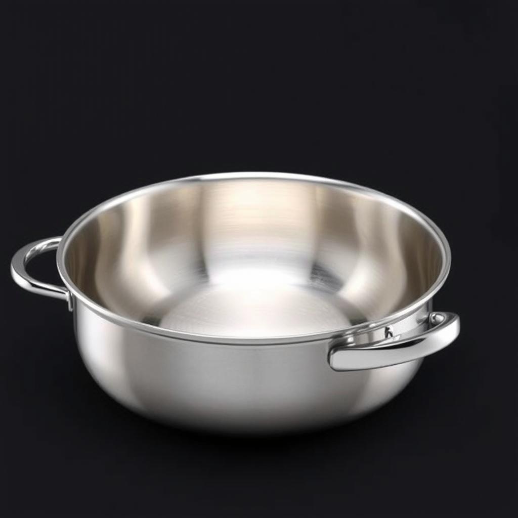 Deep sauté pan with straight sides and lid Deep sauté pan with straight sides and lid