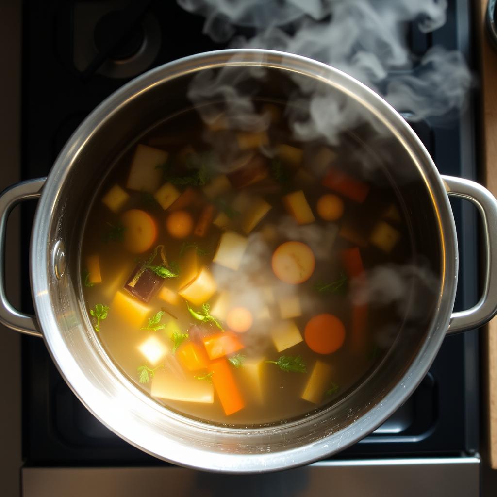 Large stockpot ideal for making soups, stocks, and pasta Large stockpot ideal for making soups, stocks, and pasta
