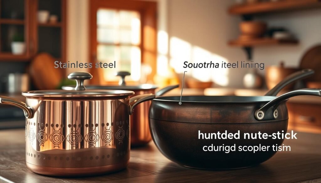 copper cookware lining types