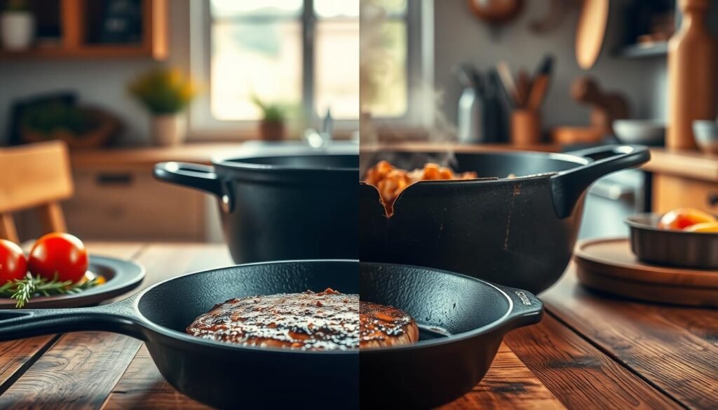 pros and cons cast iron pans