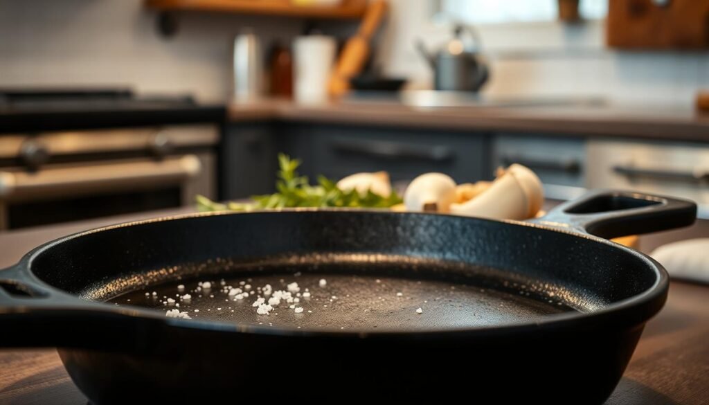 seasoning cast iron pan