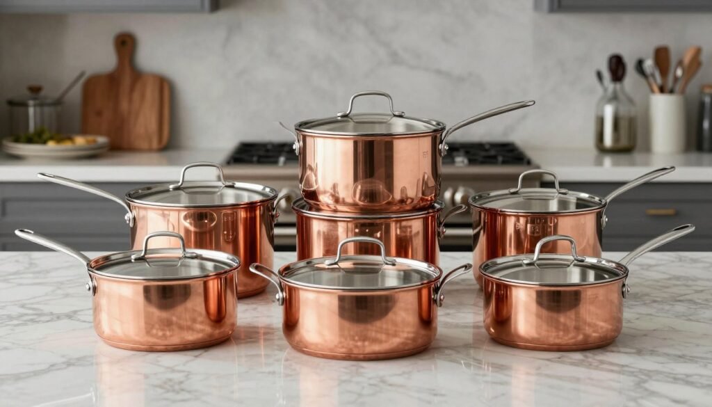 Williams Sonoma Thermo-Clad copper cookware set complete collection