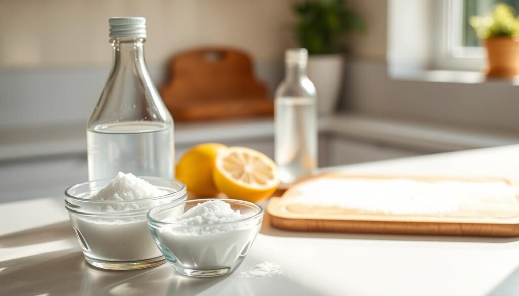 baking soda vinegar lemon cleaning
