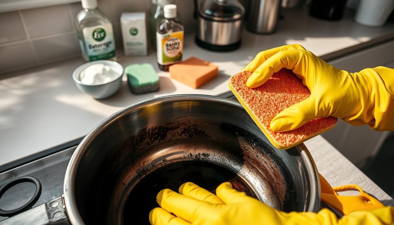 cookware burnt on bottom