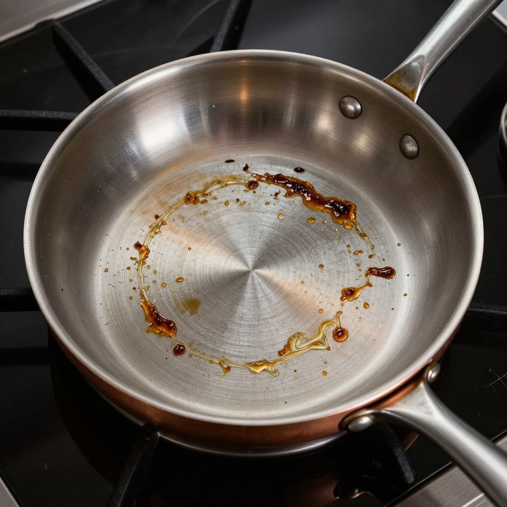 copper frying pan with stainless steel interior for daily cooking