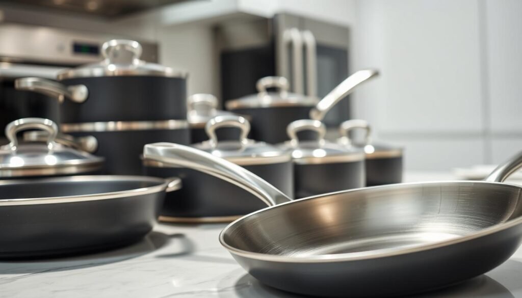 hard-anodized aluminum and stainless steel construction hard-anodized aluminum and stainless steel construction