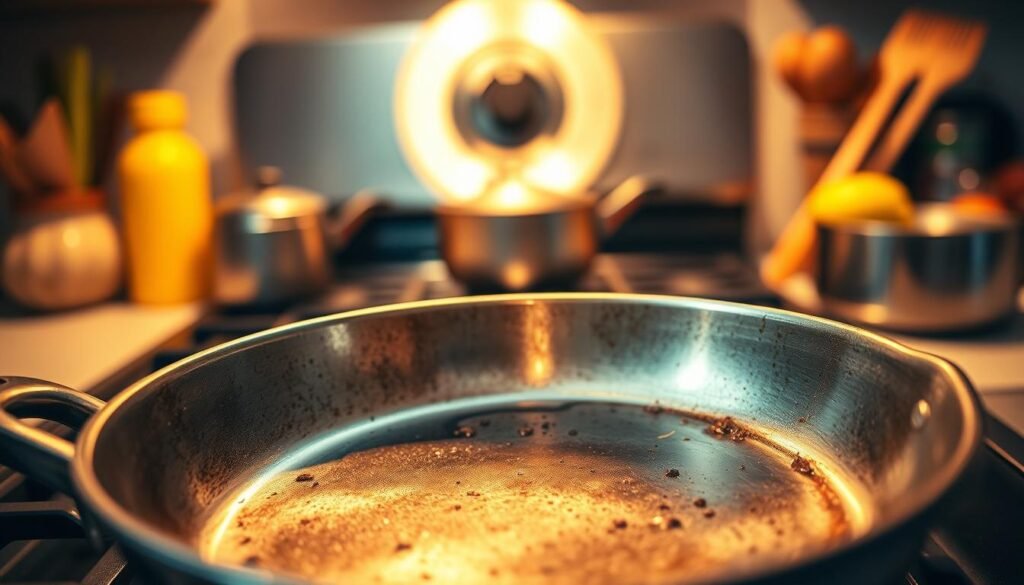 impact of overheating on metal pan