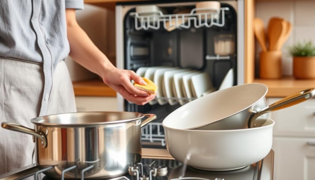 prevent cookware damage cleaning methods